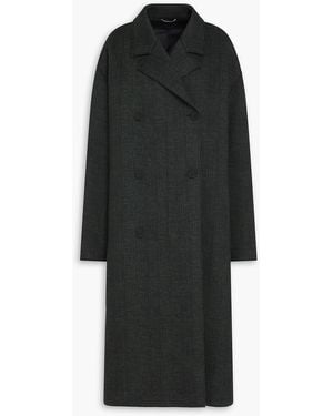 Dior Double-Breasted Wool-Felt Coat - Black