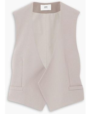 Ami Paris Wool-crepe Vest - White