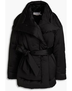 Zimmermann Belted Padded Satin Jacket - Black