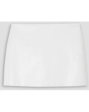 Agolde Agda Leather-Blend Mini Skirt - White