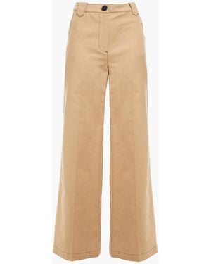 Ba&sh Dove Stretch-cotton Wide-leg Pants - Natural