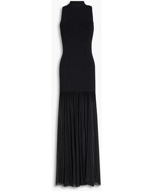 Nicholas Pointelle-knit Maxi Dress - Black