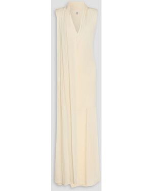 TOTEME Draped Jersey Maxi Dress - White