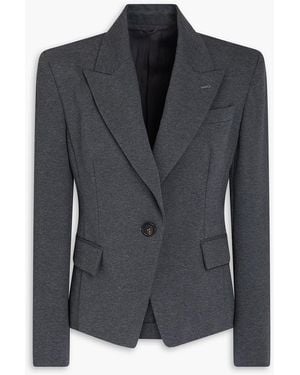 Brunello Cucinelli Bead-Embellished Cotton-Blend Jersey Blazer - Black