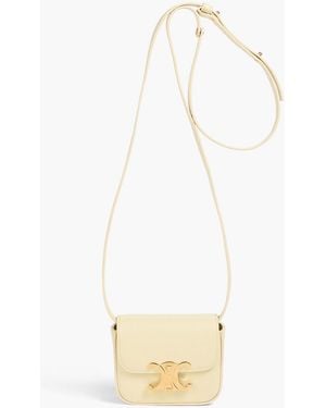 Celine Mini Claude Leather Cross-body Bag - White