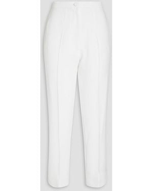 Catherine Deane Milani Cropped Stretch-crepe Straight-leg Pants - White
