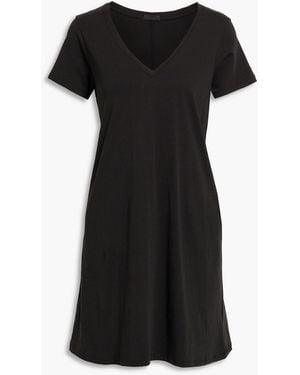 ATM Cotton-jersey Mini Dress - Black
