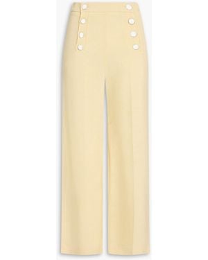 Claudie Pierlot Lyocell-blend Wide-leg Trousers - Natural