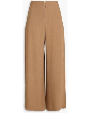 By Malene Birger Campione Stretch-Crepe Wide-Leg Trousers - Natural