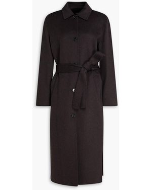 Theory Wool And Cashmere-blend Felt Coat - Black