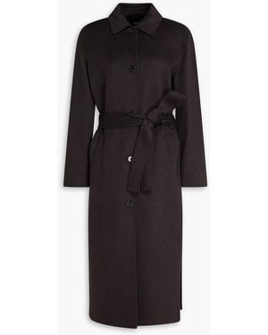 Theory Wool And Cashmere-blend Felt Coat - Black