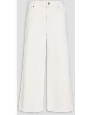 FRAME Le Palazzo High-rise Wide-leg Jeans - White