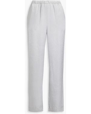 Solid & Striped The Ellis Crinkled-satin Straight-leg Pants - White