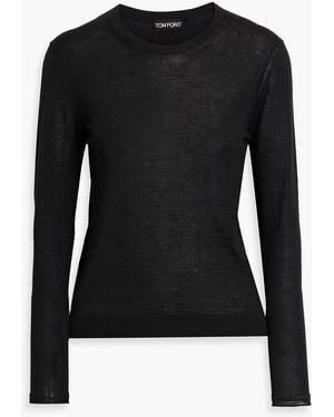 Tom Ford Cashmere And Silk-Blend Sweater - Black