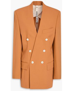 Petar Petrov Double-breasted Wool-blend Blazer - Orange