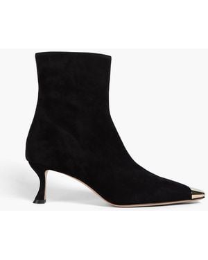 Alexandre Birman Olivia 60 Embellished Suede Ankle Boots - Black