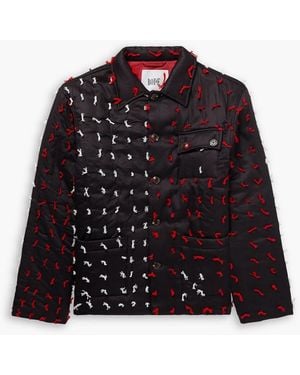 Bode Embroidered Tencel-Twill Jacket - Black