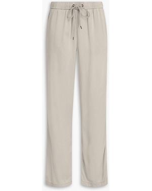 James Perse Washed Cupro And Modal-Blend Straight-Leg Trousers - White