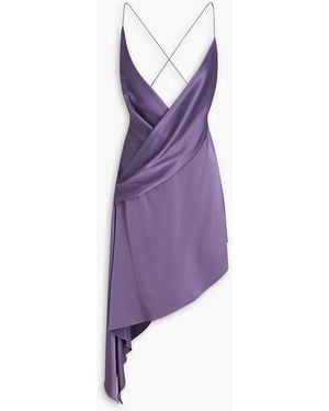 Alex Perry Wrap-effect Cady Dress - Purple