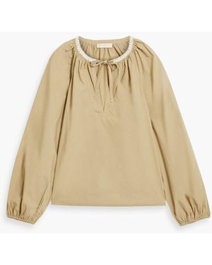 Ulla Johnson Agatha Cotton-Poplin Blouse - Natural