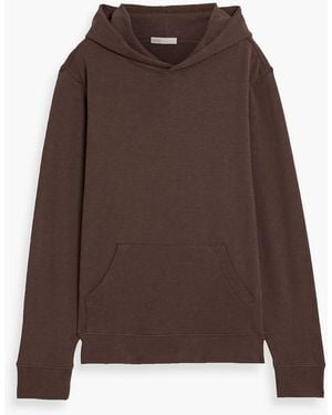 Onia French Cotton-Terry Hoodie - Brown