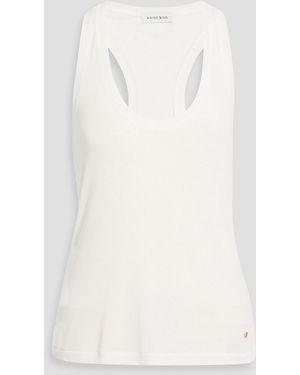 Anine Bing Micro Modal And Cashmere-Blend Tank - White