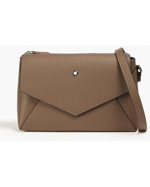 Montblanc Textured-leather Messenger Bag - Brown