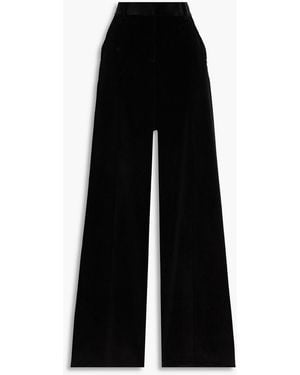 Veronica de Piante Anya Cotton-Corduroy Wide-Leg Pants - Black