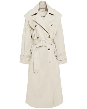 Zimmermann Super Eight Crinkled Cotton-Blend Gabardine Trench Coat - Natural