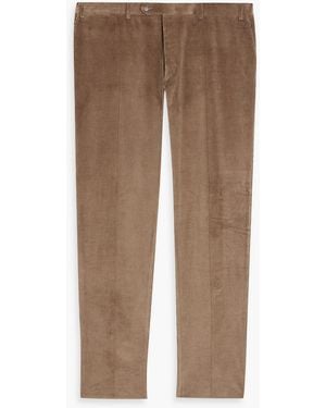Canali Cotton-Blend Corduroy Pants - Brown