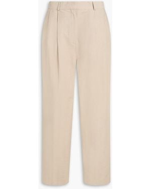 TOTEME Linen-blend Tapered Trousers - Natural