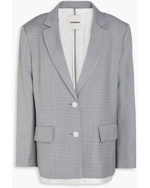 Sandro Blazer aus grain de poudre - Grau