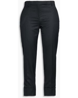Thom Browne Cropped Wool-twill Slim-leg Pants - Blue