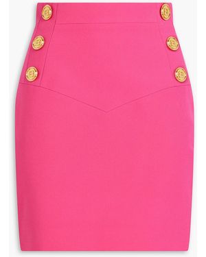 Balmain Crepe Mini Pencil Skirt - Pink