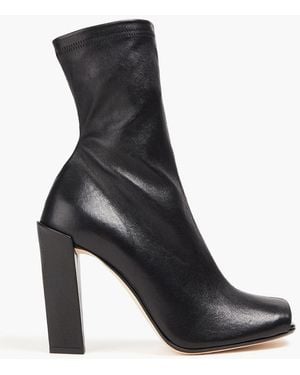 Victoria Beckham Leather Ankle Boots - Black