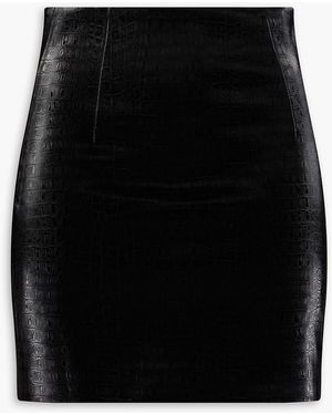 GAUGE81 Luano Croc-effect Mini Skirt - Black