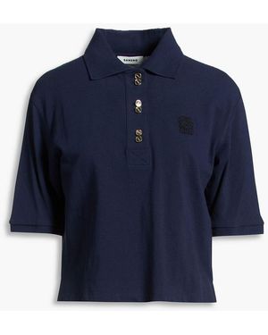 Sandro Cotton-piqué Polo Shirt - Blue