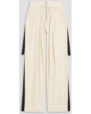 3.1 Phillip Lim Canvas-Trimmed Cotton-Blend Wide-Leg Pants - Natural