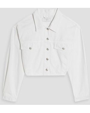 IRO Mylene Cropped Denim Jacket - Blue