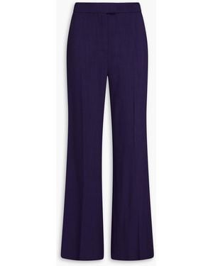 Galvan London Crepe Flared Trousers - Blue
