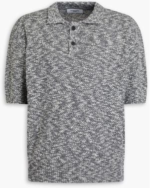 LE17SEPTEMBRE Marled Cotton-blend Polo Shirt - Grey