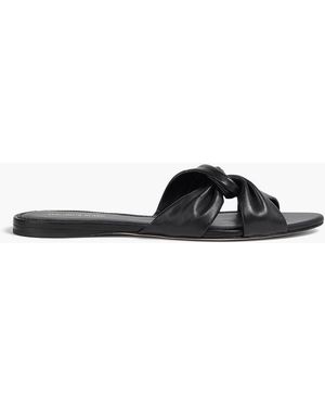 Veronica Beard Seraphina Twisted Leather Sandals - Black