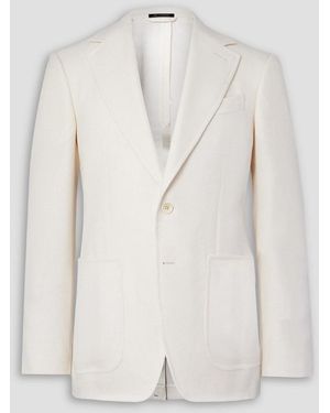 Tom Ford Shelton Wool, Mohair, Silk And Linen-Blend Blazer - White