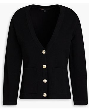 Maje Twill Cardigan - Black