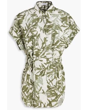 Brunello Cucinelli Printed Cotton Shirt - Metallic