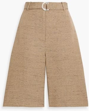 3.1 Phillip Lim Belted Tweed Shorts - Natural