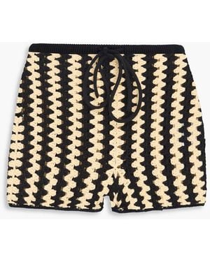 By Malene Birger Dor Macramé Lace Cotton Shorts - Black