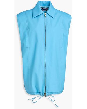 Jacquemus Biella Grain De Poudre Wool Vest - Blue