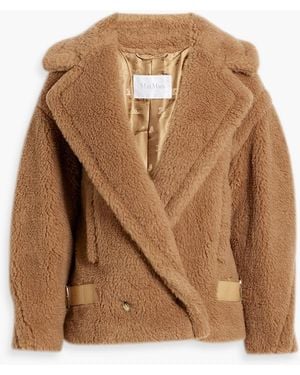 Max Mara Camel And Silk-blend Jacket - Brown