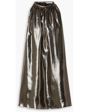 Bella Freud Edie Silk-blend Lamé Mini Dress - Metallic